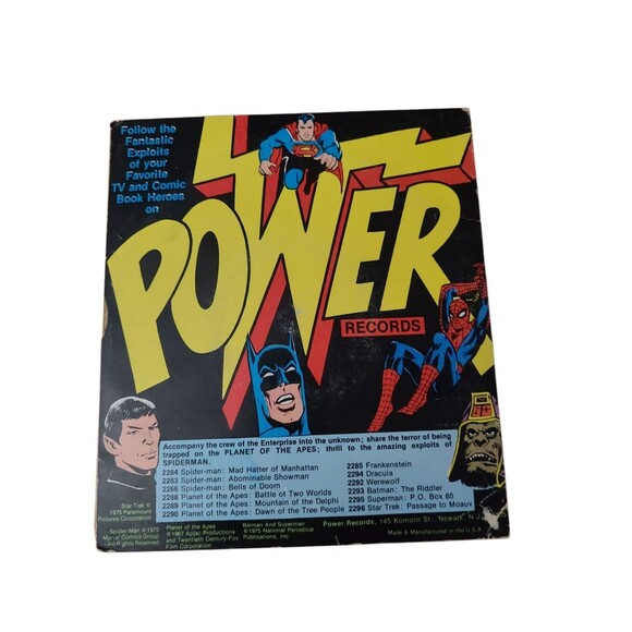 Superman: "Alien Creatures"-Book and Record Set #Pr28 (Peter Pan 1975) - Picture 9 of 10